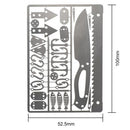 Portable Outdoor EDC Multi Tools Survival Fishing Hook Card for Camping Hiking