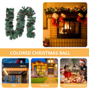 Christmas Rattan Garland Ornametns LED Christmas Wreath Background Pendant