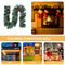Christmas Rattan Garland Ornametns LED Christmas Wreath Background Pendant