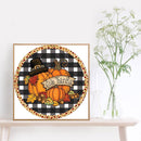 pumpkin Diamond Painting Full Round Rhinestone Wall