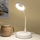 Portable Flexi Ring Lamp USB Study Reading LED Light Eye Protection (White)