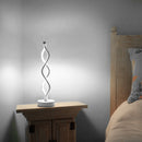 Spiral Wave LED Table Lamp Modern Desktop Decorative Lamps (EU Cool White) Newly