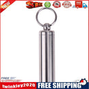 Survival Waterproof Pills Box Container Aluminum Medicine Bottle Keychain
