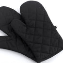 Heat Resistant Oven Baking Gloves Stove Kitchen Insulation Glove (Black)