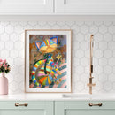 Colored DIY Arts Digital Oil Painting Colorful Cat No Frame Picture By Number