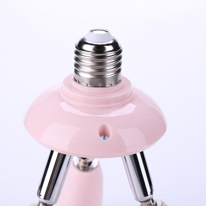 3 in 1 E27 to E27 Lamp Base Socket Splitter LED Light Bulb Holder (Pink)
