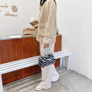 Retro Animal Chain Underarm Bags Purse Women Plush Top-handle Clutch (5)
