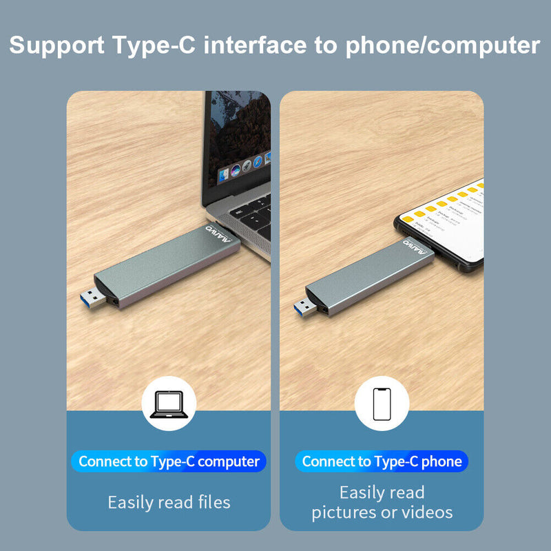 MAIWO K1683P2 10Gbps NVMe SATA M.2 SSD Case for External Hard Drive M-Key/B-Key