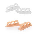 2pcs Elastic Hammer Toe Separator Pads Hallux Valgus Straightener (Beige)