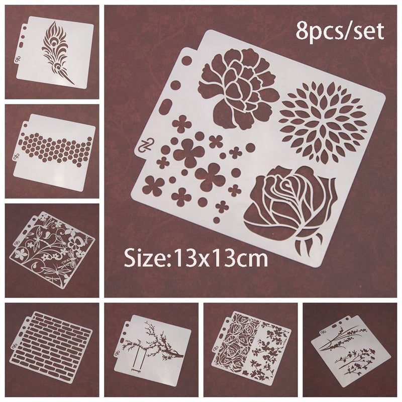 Decorative DIY Craft Flower Scrapbooking Painting template Layering Stencils