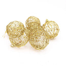 6pcs Luxury Christmas Fixed Ball Hollow Wire Home Party Wall Hanging Ornament