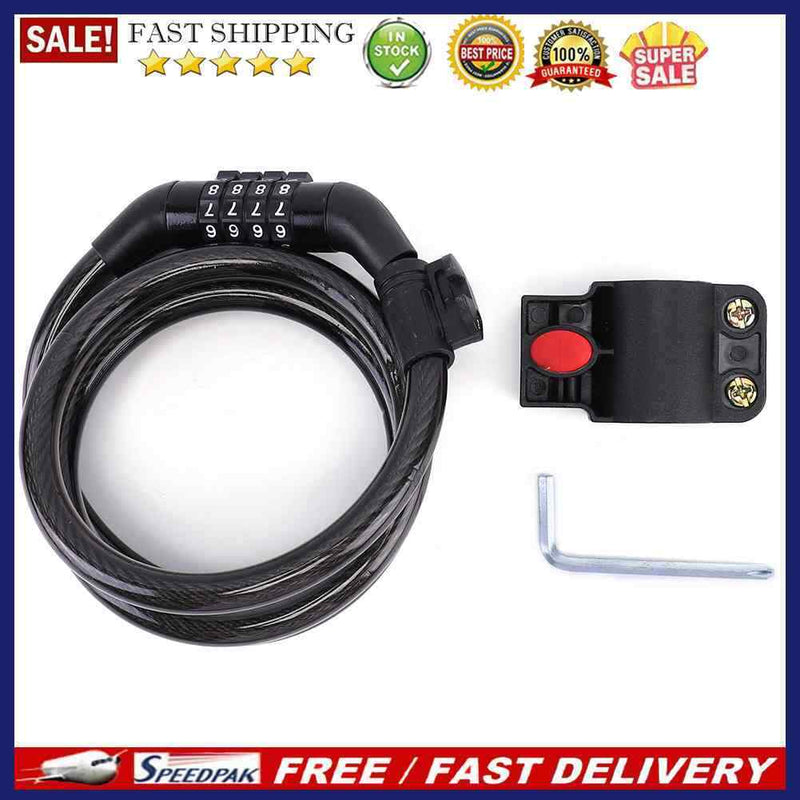 Anti-theft Bike Lock Combination Number Steel Cable Lock for M365 PRO 2