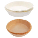 50pcs Air Fryer Liner Mat Wood Pulp Steamer Paper Oven Baking Mats (White)