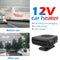 12V Car Heater Portable Windscreen Demister Defroster Electric Heating Fan Newly