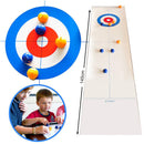 Foldable Tabletop Curling Game Family Board Game for Home School Travel