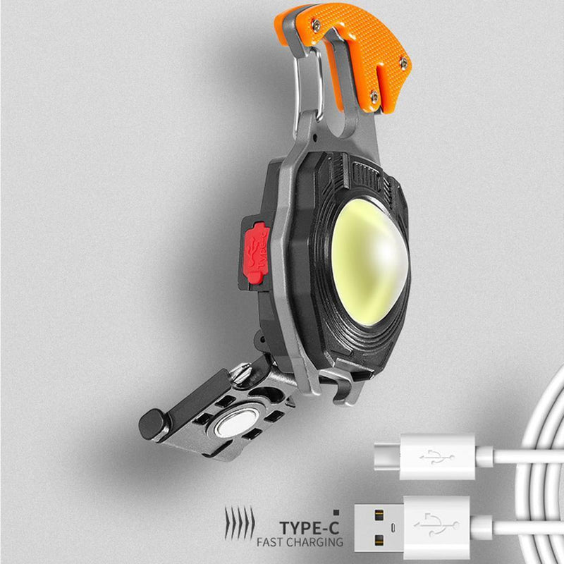 3 Gears Key Lights Portable Cob Work Lights Waterproof for Traveling (Orange)