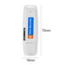 SK001 Portable U Disk TF Card USB Digital Audio Voice Recorder Pen (White)