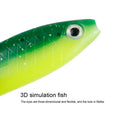 5pcs 10cm 6g Bionic Loach Fishing Artificial Crankbait Soft Baits (Green)