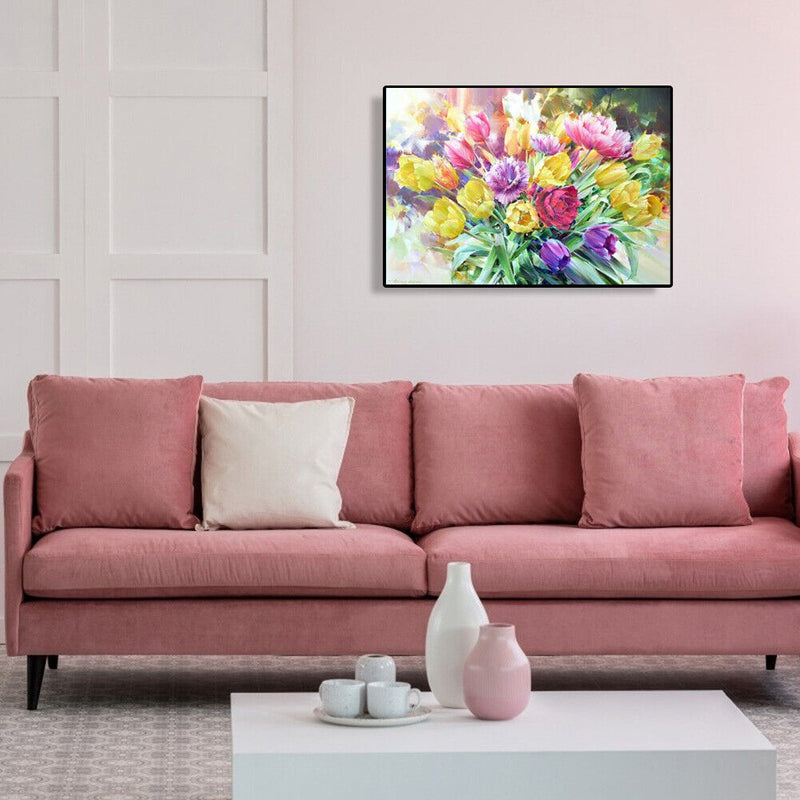 Painting By Numbers DIY Hand Painted Drawing Canvas Pictures Home Decor Bouquet