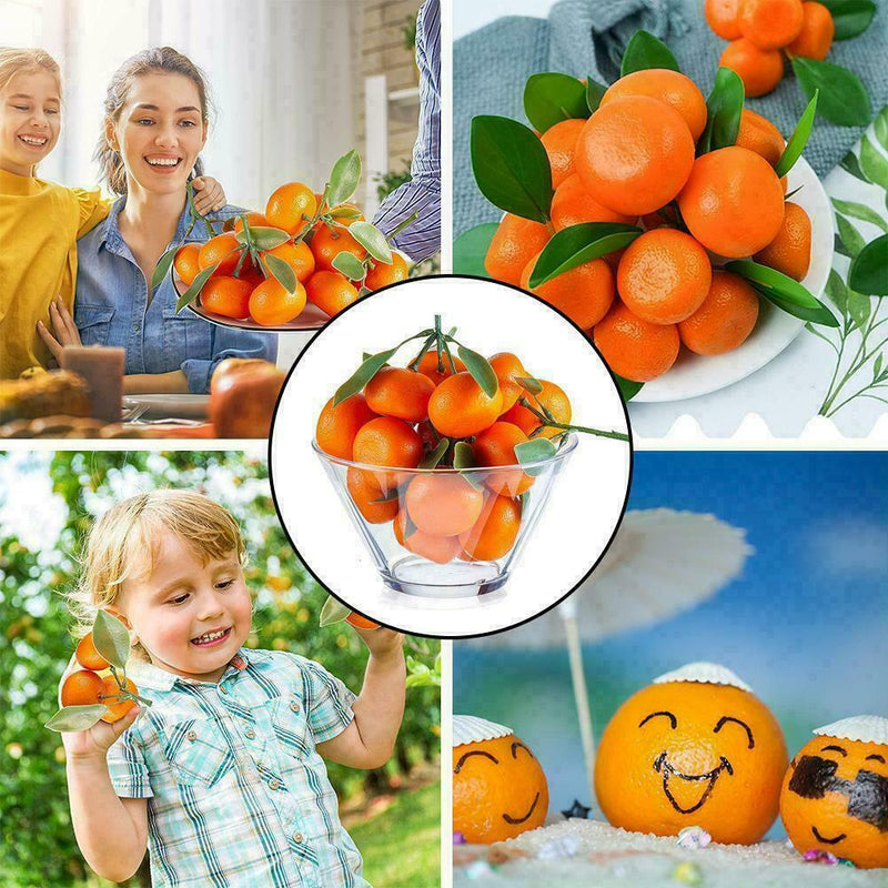 5PCS Realistic Lifelike Artificial Tangerine Fruit Food Home Y7O1 Oranges C8E1