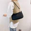 Fashion Women PU Shoulder Underarm Bag Casual Solid Color Small Purse Handbags