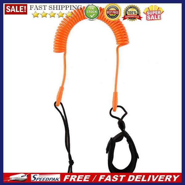 10 Feet Coiled SUP Leash Stand Up Paddle Board Surfboard Leash (Orange)
