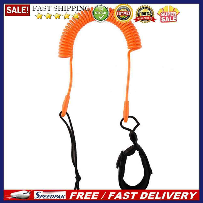10 Feet Coiled SUP Leash Stand Up Paddle Board Surfboard Leash (Orange)