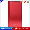 USB 3.0 Hard Disk Case External Enclosure Box for 2.5 inch HDD SSD (Red)
