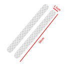 2x Car Reflector Stickers Rearview Mirror Reflective Warning Tape (White) Newly