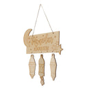 Table Ornament Crafts Accessories Wooden Eid Mubarak Hanging Lantern Pendant