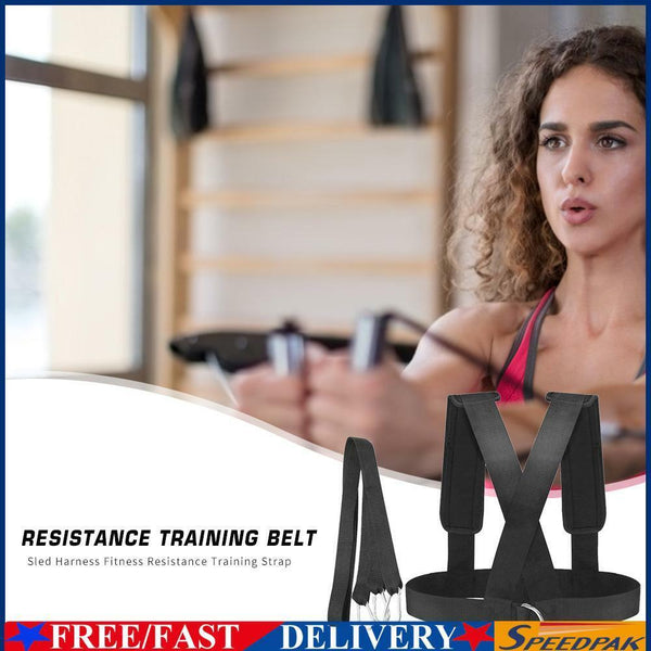 Sled Harness Fitness Resistance Training Strap Speed Exercise Shoulder Belt #F