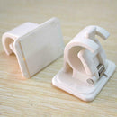 2Pcs Nail-free Adjustable Rod Bracket Holder Wall Hanging Rod Curtain Rail SET