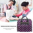 Sewing Machine Handbag Crochet Kits Print Travel Carrying Case (Purple) Newly