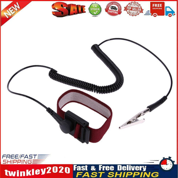 2 Meters Cable Anti Static ESD Wrist Strap Ground Static Discharge Band Newly