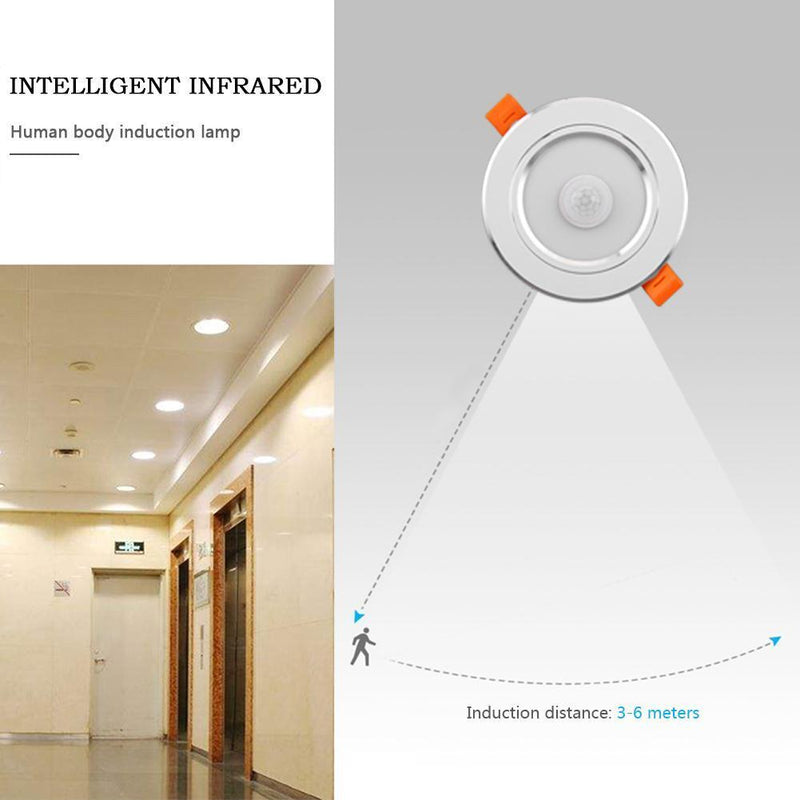Human Motion Sensor LED Ceiling Light Restaurant Bathroom Balcony Lamp (9W)