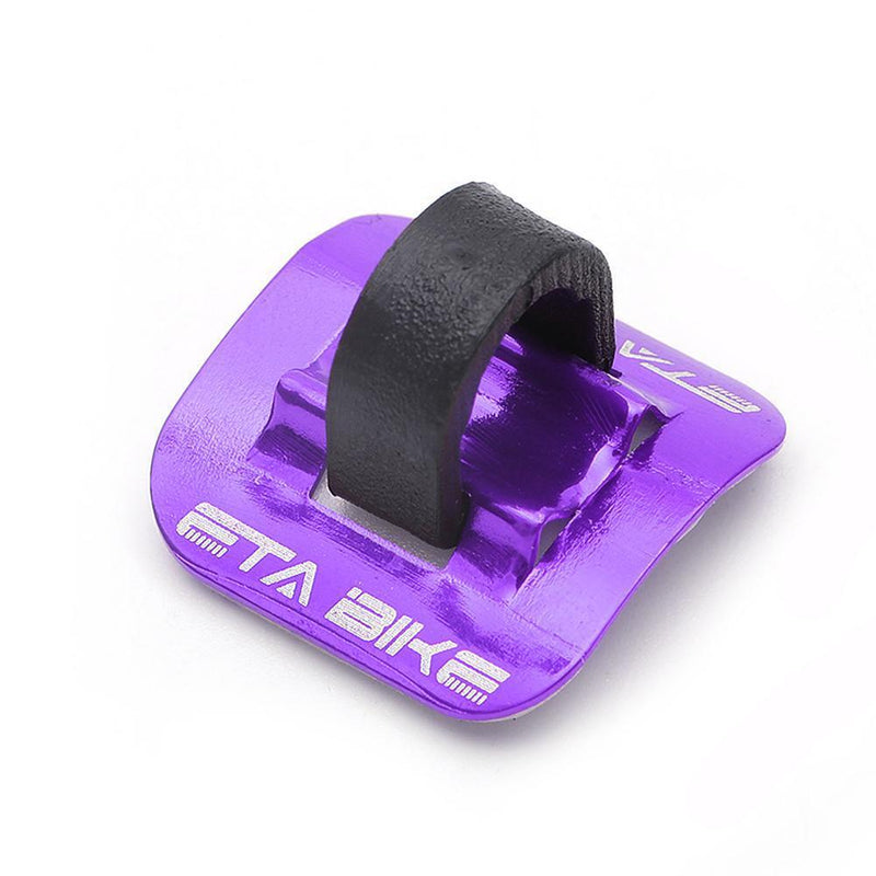 5pcs Bike Brake Cable Guide Clips Aluminium Alloy C Buckles Clamp (Purple)