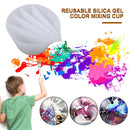 Split Color Mixing Cups Paints Art Tool 5 Channels Pouring Cup White (4) Newly