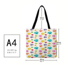 FuMeiJiaJiaJu Fingerprint Shopping Bag, Printed, Casual, Large, 40x40cm