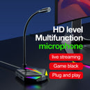RGB Luminous Desktop Speech Professional Audio Microphones for Computer Lapto