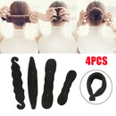 Women DIY Donut Sponge Hair Braid Tool Set Foam Twist Bun Updo Ponytail Maker
