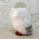 Cute Lovely Owl White Black Furry Christmas Bird Ornament Decoration hot.