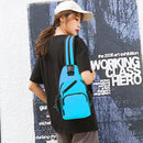 Fashion Oxford Cloth Shoulder Chest Bag Women Travel Solid Color Large Backpack