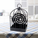 Birdcage Mosquito Repellent Incense Holder Wrought Iron Burner Rack (Black)