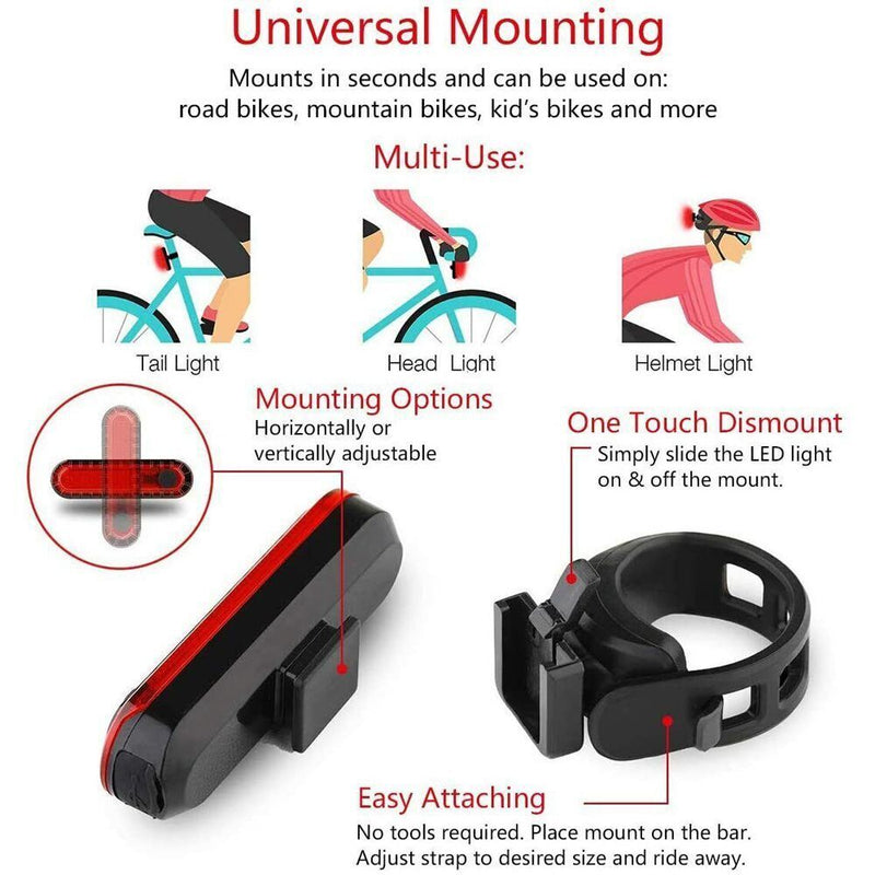 Waterproof Safety Indicator Bike Tail Light Bright Rear Lamp Bicycle Taillight