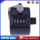 5pcs Clicker Counter 4 Digit Number Plastic Shell Hand Held(Black)