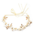 Women Floral Garland Crystal Flower Hairband Daisy Headwear Crown Headband