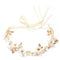 Women Floral Garland Crystal Flower Hairband Daisy Headwear Crown Headband