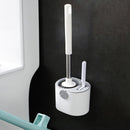 Toilet Brush & Holder Bathroom Toilet Brush Set Non-Slip Handle (Grey) Newly