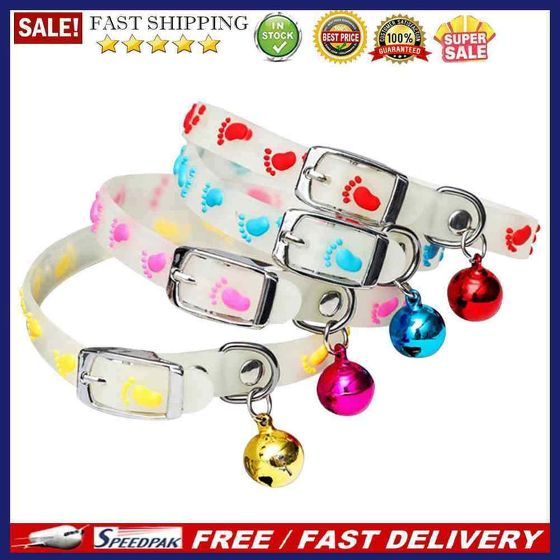 Glowing Pet Anti Lost Collar Luminous Neck Ring Cute Cat Dog Necklace Jewelry