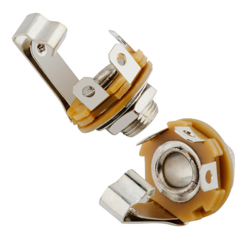 6.35mm 1/4''inch Mono Audio Socket Jack Female Connector Plug Panel 10Pack